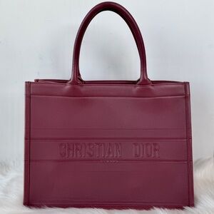 Christian Dior Calfskin Embossed Medium Book Tote